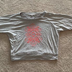 Women's Cropped Long Sleeve Retro Western Tee